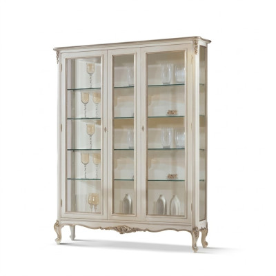 Vitrina de vidrio de 2 puertas, vitrinas de madera, armarios de sala de estar, muebles de diseño nuevos.