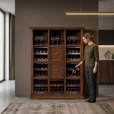 Bar en casa Mueble de salón Armario Bar Vitrina Muebles italianos de madera