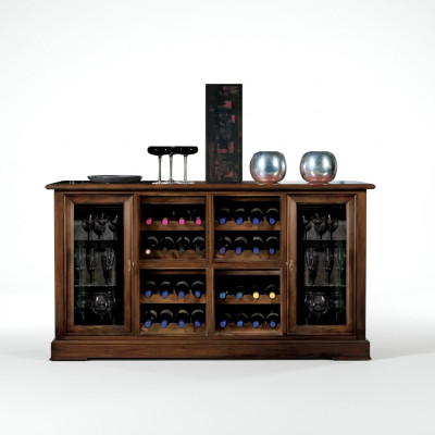 Bar en casa, mueble bar, mesa, estante, armario de vinos, armario de vinos, vitrina de lujo.