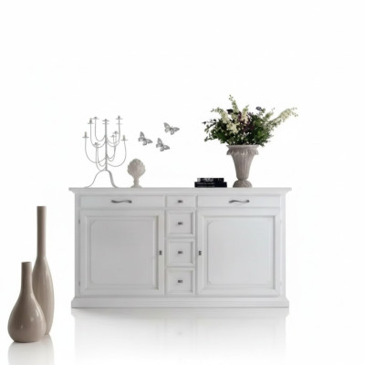 Cómoda de lujo blanca aparador armario muebles de salón de madera italia