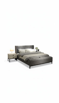 Cama de lujo con banco. Diseño exclusivo y fabricación de alta calidad.