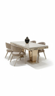 Lujo 6 sillas Líneas claras y elegancia Complemento para cualquier espacio interior