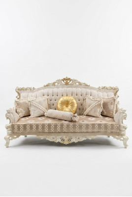 Elegante sofá de 3 plazas Estilo elegante Muebles de salón beige Sofá nuevo