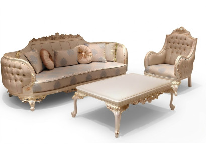 Exclusivo, acogedor, sala de estar, sofá de 3 plazas Moderno con diseño de 2 sillones.