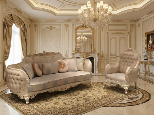 Sofá de lujo de tres plazas con estilo, sillón de salón de muebles elegantes nuevos.