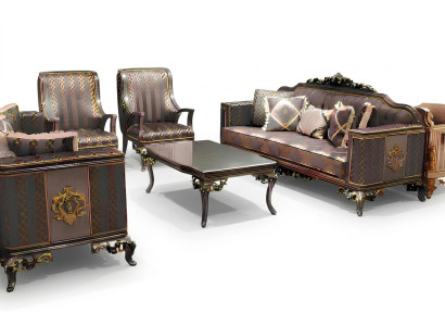 Lujoso set de sofás de 3 piezas: sofá de 3 plazas relax y 2 sillones deluxe.