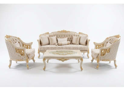 Elegante conjunto de muebles para la sala de estar: sofá y 2 sillones.