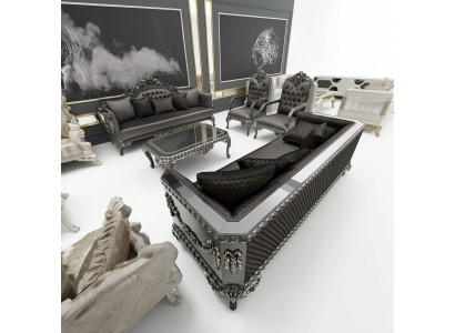 Elegantes conjunto de sofás para la sala de estar de 3+3 plazas, conjunto elegante con 2 sofás nuevos.