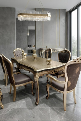 Estilo elegante Comedor 6 sillas Muebles de comedor 6 sillas 6 sillas resistentes.
