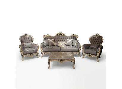 Salón de diseño conjunto de sofá Conjunto de sofá 3+3+1+1 2x Sofás 2x Sillones