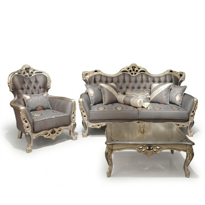 Muebles de salón de lujo, sillón de alta calidad, sillón gris nuevo, relajante.
