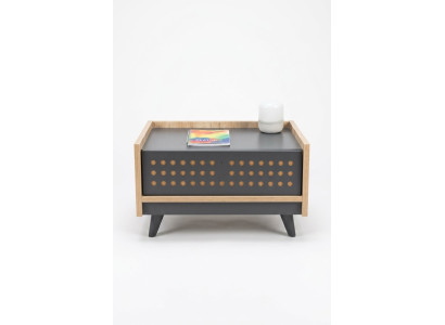 Muebles de diseñador para niños de alta calidad, mesitas de noche, consolas y mesas en gris para habitaciones infantiles.