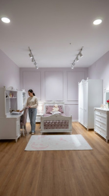 Conjunto completo de dormitorio infantil de diseñador. Conjunto de dormitorio de niños y adolescentes.