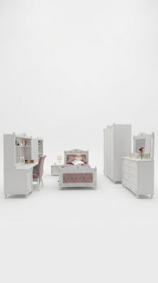 Conjunto completo de dormitorio infantil de diseñador. Conjunto de dormitorio de niños y adolescentes.