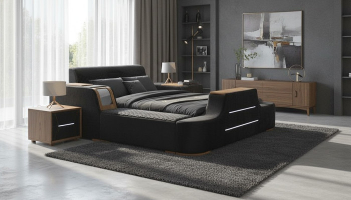 Diseñador con muebles de cama únicos, marcos de cama de alta calidad, nuevos.