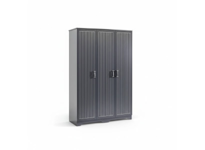 Armario Ropa Mueble Dormitorio Armarios Madera Negro Loft