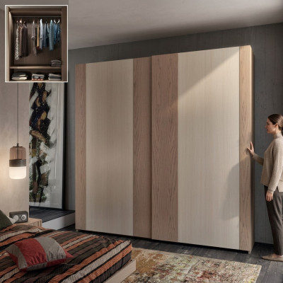 Dormitorio Armario Armario de madera Armarios de lujo Diseño italiano