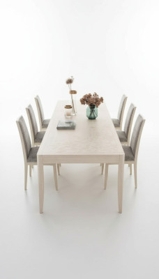 Silla Grupo Conjunto Mesa 6 sillas Comedor Diseño Madera Conjunto de comedor de 7 piezas