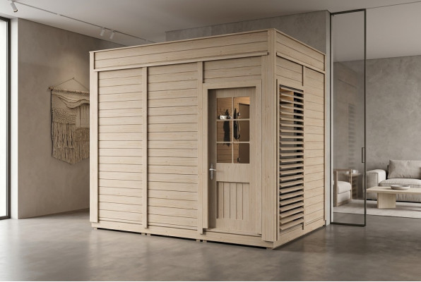 Sauna de madera Woodpro para jardín Sauna de madera al aire libre Saunas secas 345x245x318