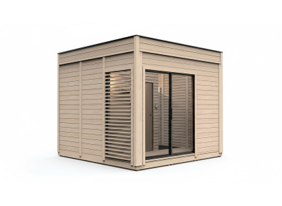 Sauna de madera Sauna exterior Madera de pino Casa de sauna panorámica Cabaña de jardín