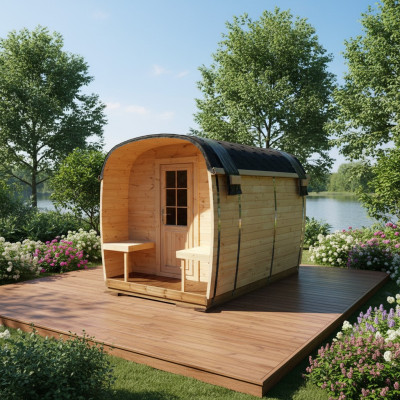 Sauna de madera Sauna seca Sauna de jardín Sauna de madera Saunas exteriores 300x230x270