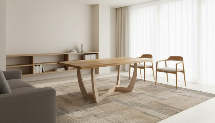 Comedor mesa de comedor 180 cm madera mesa de cocina mesa 90x180 marrón moderno
