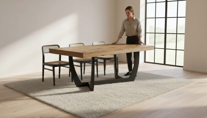 Mesa de comedor Mesa de cocina 180x90 Mesas de diseño de madera Mesa de madera Mesas de comedor