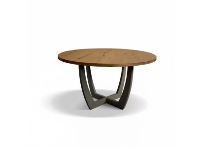 Mesa de comedor redonda de madera mesa de cocina redonda mesas de comedor estilo moderno marrón 140 cm