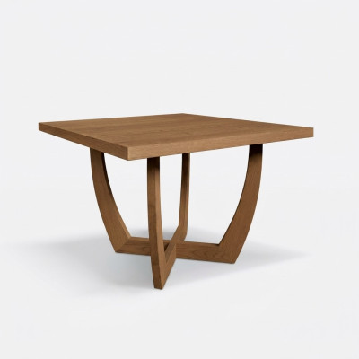 Comedor Mesa de comedor Mesa de cocina 110 x 110 x 74 cm marrón Estilo Moderno Mesa