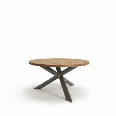 Comedor mesa redonda de madera mesa redonda de cocina estilo moderno marrón 140cm