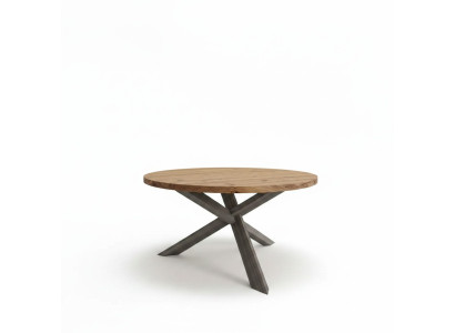 Comedor mesa redonda de madera mesa redonda de cocina estilo moderno marrón 140cm