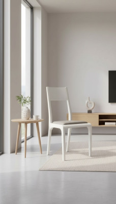 Silla de comedor silla de cocina silla de sala de estar con patas de madera.
