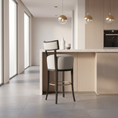 Silla Sillas de comedor Silla de cocina Sala de estar - Gris Negro Silla Sillas