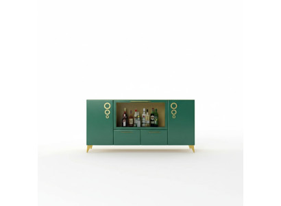 Aparador de lujo nuevo, Consola verde, Aparadores modernos, Cómodas de madera para sala de estar.