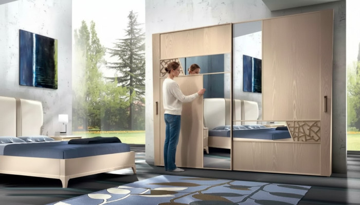 Dormitorio Armario de madera Armario de madera Muebles italianos Armarios