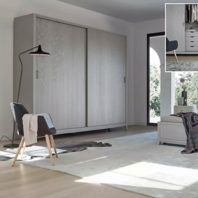 Dormitorio Armario Material Madera Armario gris Moderno nuevo
