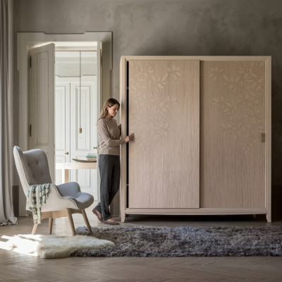 Dormitorio Armario Material Madera Armario Moderno Beige Armarios