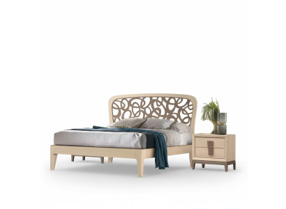 Conjunto de dormitorio Cama 2 mesitas de noche Muebles de diseño nuevos 3 piezas Moderno Madera