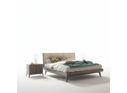 Conjunto de dormitorio Cama 2x Mesitas de noche Diseño Lujo nuevo 3 piezas Moderno Camas