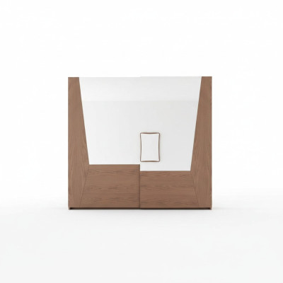 Armario marrón de dormitorio de madera Armario de lujo moderno para ropa.