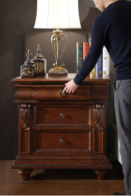 Mesitas de noche diseño moderno muebles lujo elegante hermoso dormitorio.
