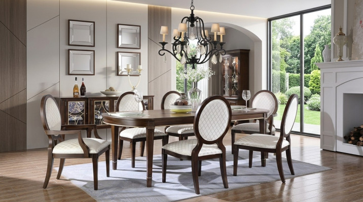 Mesa 4x sillas 2x sillas Aparador 8 piezas conjunto de comedor grupo de mobiliario
