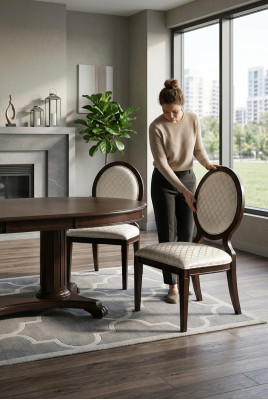 Silla de comedor silla de cocina silla de sala de estar con patas de madera