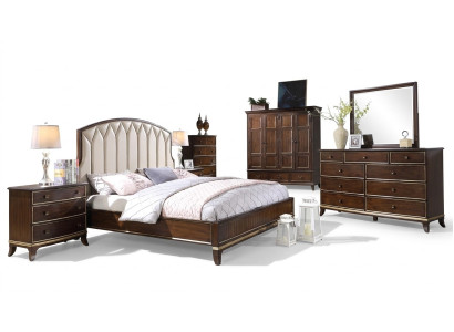 Cama 2x Mesitas de noche Cómoda Conjunto de dormitorio Diseño Lujo nuevo 4 piezas