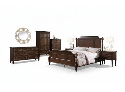 Cama 2x mesita de noche cómoda conjunto completo de muebles de dormitorio 4 piezas nuevo