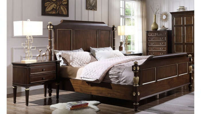 Set de dormitorio cama 2 mesitas de noche de lujo nuevo 3 piezas diseño moderno madera