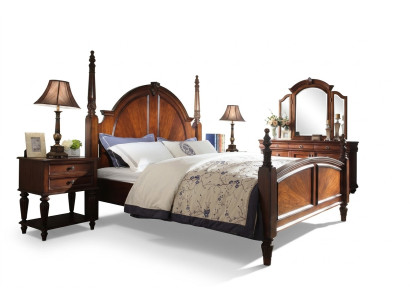 Cama 2x mesitas de noche conjunto de dormitorio diseño de lujo nuevo marrón 3 piezas moderno