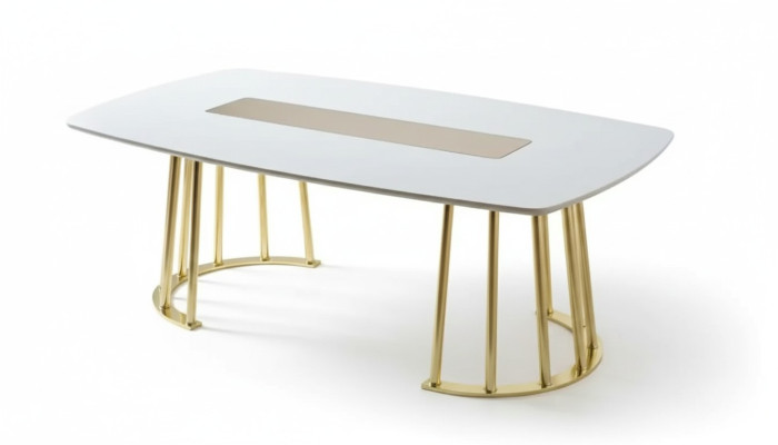Mesa de centro blanca Moderna Mueble de salón Mesa Diseño de lujo nuevo Lujo
