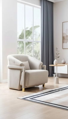 Silla Mueble de una plaza Sillón giratorio Sofá de 1 plaza Sala de estar Moderno