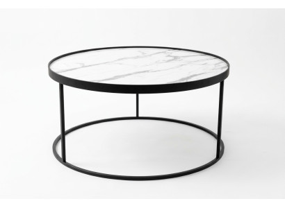 Mesa de centro de lujo para sala de estar en negro diseño de mesa auxiliar.
